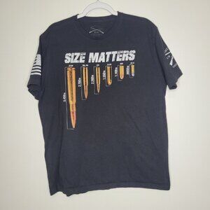 Grunt Style Men Xl Black Size Matters Bullet Shirt Short Sleeve Shirt